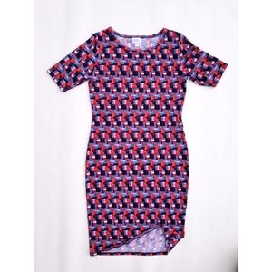 LuLaRoe Bright Patch Print Dress
